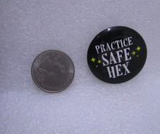 Practice Safe Hex Button Pin picture