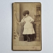 Antique CDV Photograph Beautiful Woman Illavaro the Egyptian Circassian Circus picture