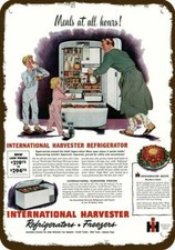 1949 INTERNATIONAL HARVESTER REFRIGERATOR Vnt-Look DECORATIVE REPLICA METAL SIGN picture
