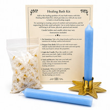 Healing Ritual Bath Kit Herbal Bath Salts Candle Renewal Self Care Spiritual picture