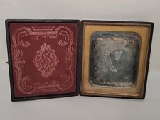 Rare 1856 Ellwood Garrett Daguerreotype 1/6 Plate Father & Son Double Portrait W picture
