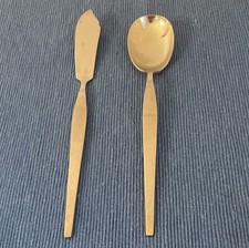 MCM Stanley Roberts Nobility Fish Knife and Ice Cream Spoon Stainless Japan  picture