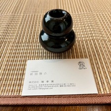 Hasami Ware Black Mini Flower Vase Handmade Japanese Pottery New picture