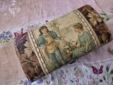 Vintage Celluloid & Wood Jewelry Trinket Box Victorian Children picture