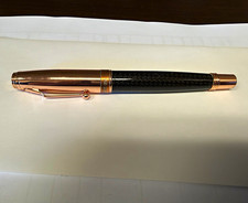 Montblanc Meisterstück 161 Ballpoint Pen Black Ink, Black Barrel, Rose Gold Trim picture