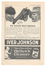 Iver Johnson Arms and Cycle Works 1912 Cosmopolitan Revolver Ad + Edison Phono picture