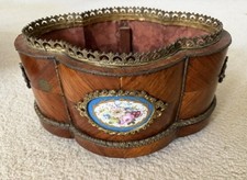 Antique French Kingwood Jardiniere with Ormolu and Plaque , Circa 1800 picture