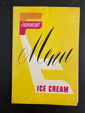 G  VINTAGE 1970's Menu FAIRMONT ICE CREAM West Virginia Clarksburg Area picture