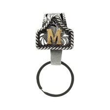 Vintage Western Cowboy Handmade Metal A-Z Initial Letter Keychain Keychain picture