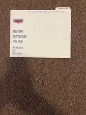 ORIGINAL 1969 MERCURY CYCLONE PRESS KIT INFORMATION picture