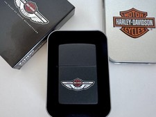 VTG Harley Davidson 100th Anniversary Zippo Lighter Matte Black 97961-03V NOS 02 picture