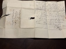 1831 Stampless Folded Letter Philad Type Foundry J Howe to Wiestling Printers PA picture
