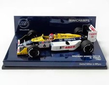 Minichamps 1/43 Williams Honda FW11B 1987 #6 Diecast Model Car Yellow White Blue picture
