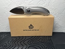 QSP Knife Hamster Folding Pocketknife S35VN Drop Point Titanium Frame Lock picture