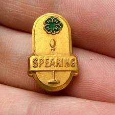 Union Oil 4-H Public Speaking Merit Award Lapel Pin Youth Vintage 4H picture