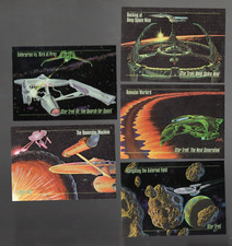 1993 STAR TREK MASTER SERIES 5-CARD SPECTRA INSERT SET TRADING CARDS picture