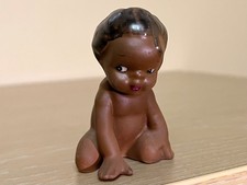 Vintage Brownie Downing Pottery Figurine Aboriginal Piccaninny  Ceramic 7 cms picture