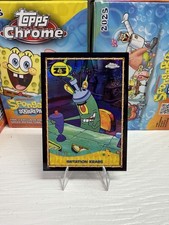 Topps Chrome SpongeBob 25th Anniversary Imitation Krabs 10/10 Bookend picture