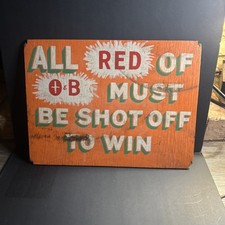 Vintage Hand-Painted Single-Sided Wooden Carnival Sign picture