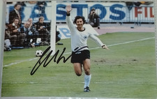 -20% AUTOGRAPH GERD MULLER PHOTO HAND SIGNED GERMANY MUNICH WC 1974 FC BAYERN picture