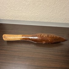 Vintage Fijian Wood Club War Carved Wood Suva Fiji Polynesia picture
