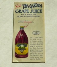 VTG 1939 SAN FRANCISCO GGIE Exposition TEA GARDEN GRAPE JUICE Brochure picture