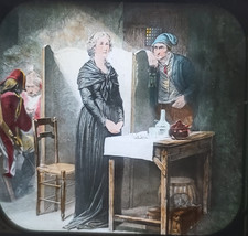 Marie Antoinette In Her Prison Cell, William H. Rau Magic Lantern Glass Slide picture