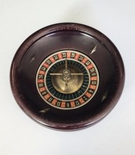 Vintage Mini Wooden Roulette Wheel - Great Spin - No Ball picture