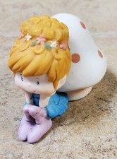 Vintage 1980s Herself The Elf Porcelain Hand Painted Mushroom Figurine picture