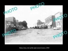 OLD LARGE HISTORIC PHOTO OF PATON IOWA VIEW OF THE MAIN STREET & STORES c1910 1 picture
