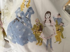 VTG 1960s Wizard of Oz Twin Flat Sheet 100% Cotton Made in USA As-Is picture
