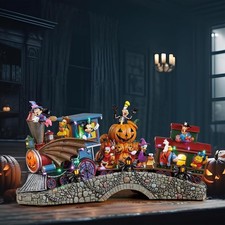 Disney Halloween Mickey Characters Train with Lights & Music Centerpiece NEW picture