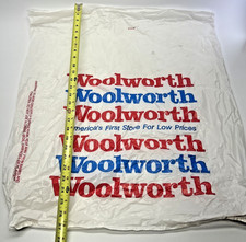 Woolworth Department Store Large Plastic Shopping Bag No Handles 28”x24” Vintage picture