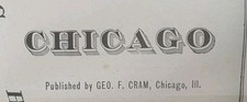 Vintage 1901 CHICAGO ILLINOIS Map 14