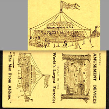C.W. Parker Amusement Devices -RARE- 1904- Carousel Shooting Gallery Circus Card picture