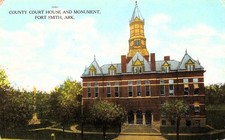 Fort Smith AR Arkansas Sebastian County Court House Vtg Postcard 2A picture