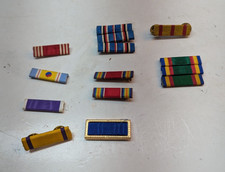 LOT OF 14 Original WWII US USN USMC American Campaign Ribbon Bar Pin Insignia picture