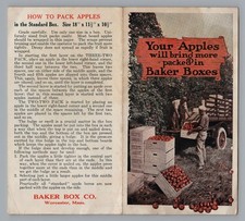 Vintage Baker Box Co Worcester Mass Apple Packing Brochure Advertising Ephemera picture