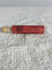 Vtg Carter's Little Liver Pills Empty Glass Bottle Vial Cork Laxative-2 inches picture