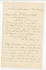 1883 Handwritten Letter Geo P Rowell Advertising New Ipswich signed SA Thayer picture
