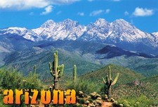 Arizona Scenic View 4 Peaks and Desert Continental Postcard Unposted Unused picture