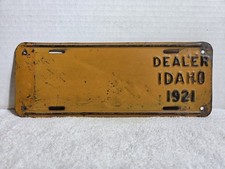 Vintage 1921 Idaho Dealer License Plate picture