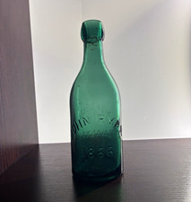 Antique Green JOHN RYAN 1866 Excelsior Sodaworks Savannah Georgia Soda Bottle picture