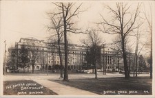 Postcard RPPC Michigan MI Battle Creek Sanitarium Main Building picture