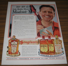 1939 Vintage Ad Seagrams VO Canadian Whiskey & 7 Crown Happy Man picture