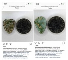 Otteson Brothers Natural Miller Mountain Variscite backed for stability 2 pieces picture