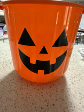Target Pumpkin Pail Orange Jack-O-Lantern Plastic Halloween Trick-or-Treat 2026 picture