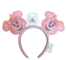 Disney Parks 2026 Halloween Minnie Pumpkin Pink Pastel Ears Headband - NEW picture