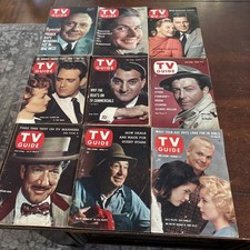 A Total Of 13 Vintage Tv Guides With No Mail Emblem All In Excellent Condition picture