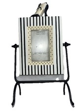 Lady Jayne Ltd Picture Frame Black Wire Stand Victorian Shoe Striped Vintage picture